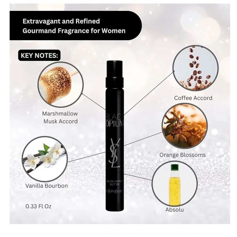 Yves Saint Laurent Black Opium Eau de Parfum Glitter travel size - Picture 3 of 5
